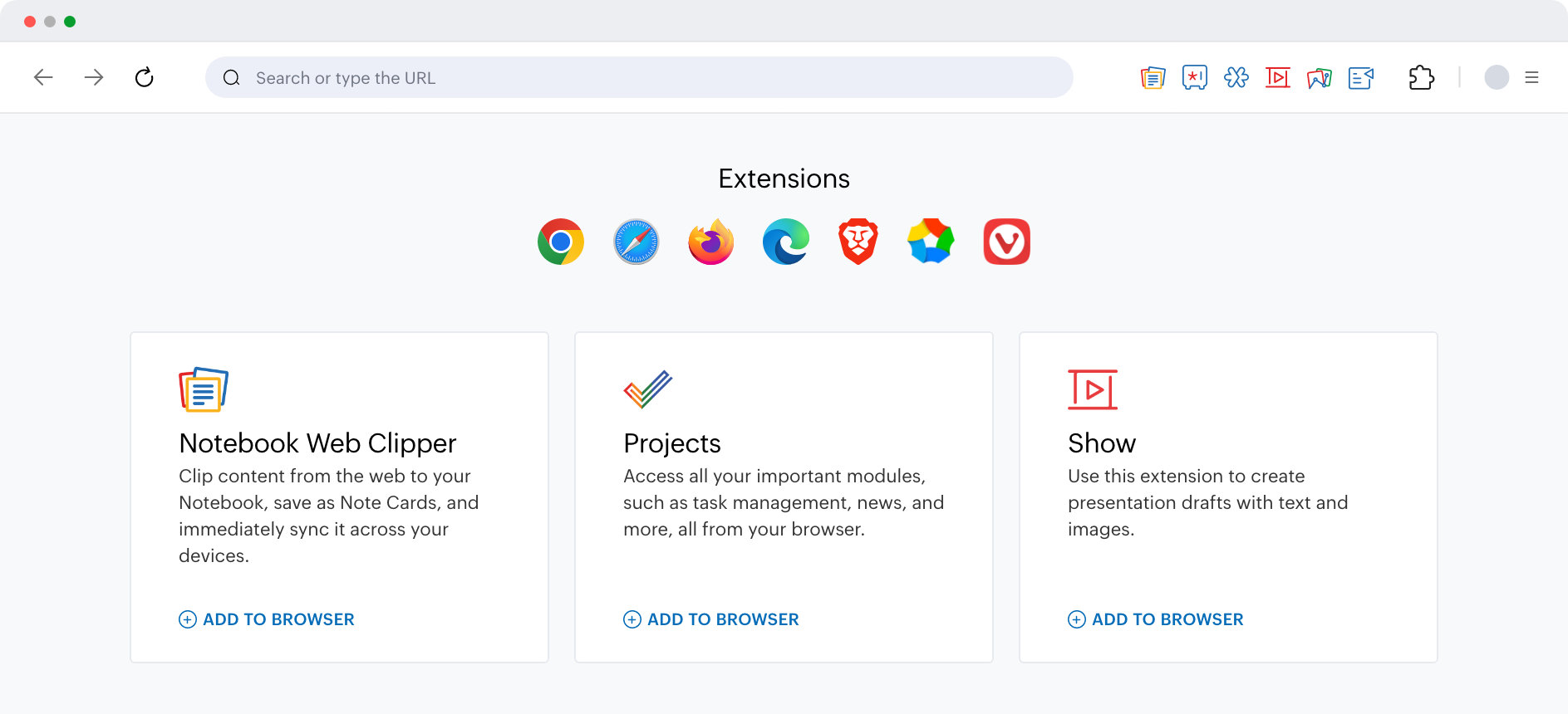 Zoho browser extensions